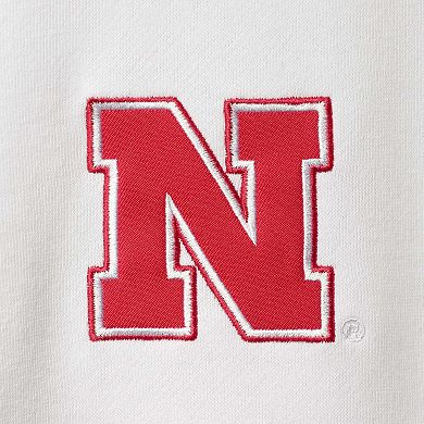 Men's Colosseum White Nebraska Huskers Tortugas Logo Quarter-Zip Jacket
