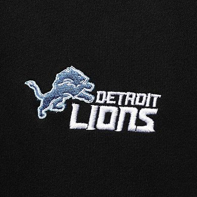 Men's Dunbrooke Black Detroit Lions Craftsman Thermal-Lined Full-Zip Hoodie