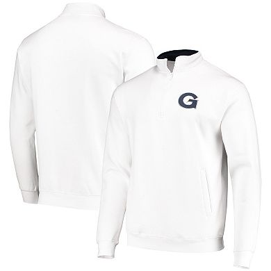 Men's Colosseum White Georgetown Hoyas Tortugas Logo Quarter-Zip Jacket