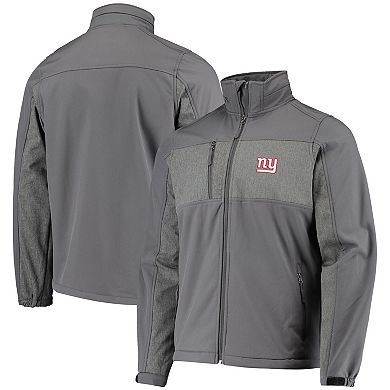 Men's Dunbrooke Graphite New York Giants Circle Zephyr Softshell Full-Zip Jacket