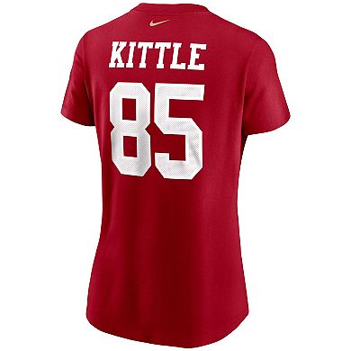 Women's Nike George Kittle Scarlet San Francisco 49ers Name & Number T-Shirt