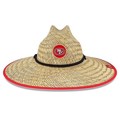 Men's New Era Natural San Francisco 49ers 2020 NFL Summer Sideline Official Straw Hat