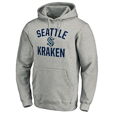 Men's Fanatics Branded Heather Gray Seattle Kraken Victory Arch Pullover Hoodie