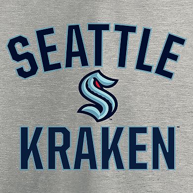 Men's Fanatics Branded Heather Gray Seattle Kraken Victory Arch Pullover Hoodie