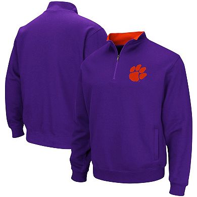 Men's Colosseum Purple Clemson Tigers Tortugas Logo Quarter-Zip Pullover Jacket