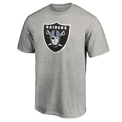 Men's Fanatics Branded Gray Las Vegas Raiders Primary Logo T-Shirt