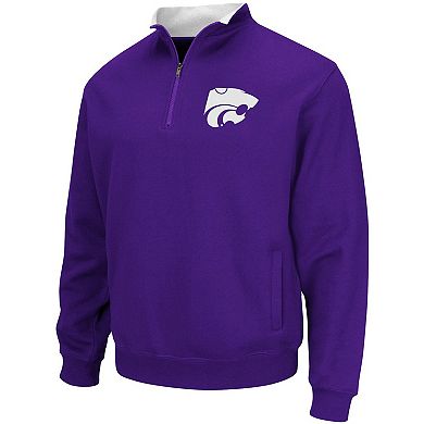Men's Colosseum Purple Kansas State Wildcats Tortugas Logo Quarter-Zip Jacket