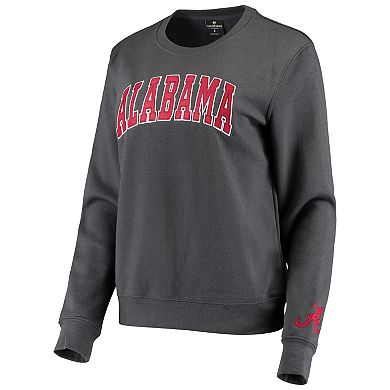 Women's Colosseum Charcoal Alabama Crimson Tide Campanile Pullover Sweatshirt