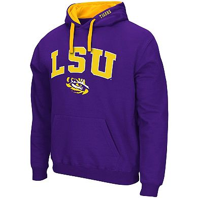 Men's Colosseum Purple LSU Tigers Big & Tall Arch & Logo 2.0 Pullover Hoodie