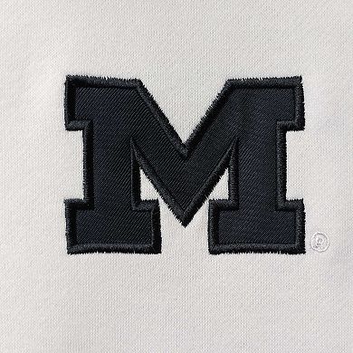 Men's Colosseum White Michigan Wolverines Tortugas Logo Quarter-Zip Jacket