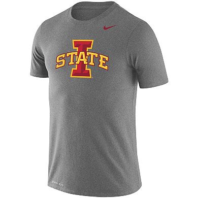 Men's Nike Heathered Charcoal Iowa State Cyclones Big & Tall Legend Primary Logo Performance T-Shirt