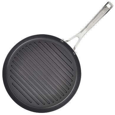 KitchenAid 3-Ply 10.25-in. Stainless Steel Nonstick Round Grill Pan