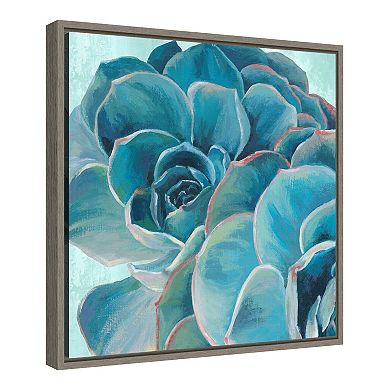 Amanti Art Grasping I Succulent Framed Canvas Wall Art