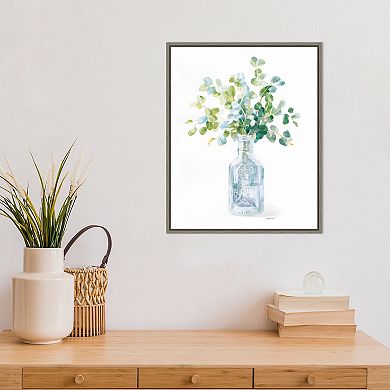 Amanti Art Beach Flowers IV Vase Framed Canvas Wall Art