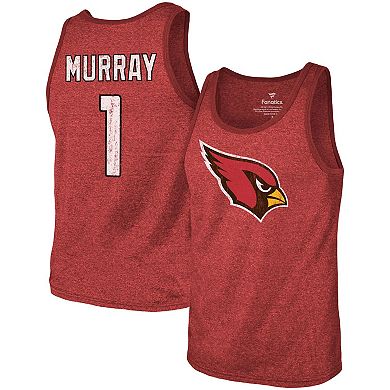 Men's Fanatics Branded Kyler Murray Cardinal Arizona Cardinals Name & Number Tri-Blend Tank Top
