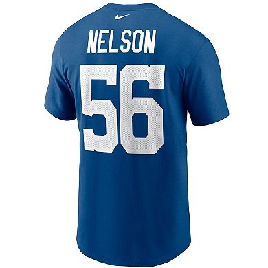 Men's Nike Quenton Nelson Royal Indianapolis Colts Name & Number T-Shirt