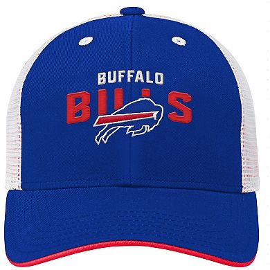 Youth Royal/White Buffalo Bills Core Lockup Adjustable Hat