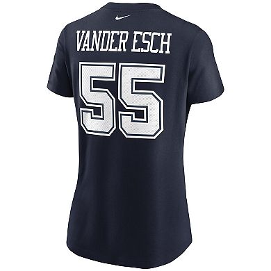 Women's Nike Leighton Vander Esch Navy Dallas Cowboys Name & Number T-Shirt