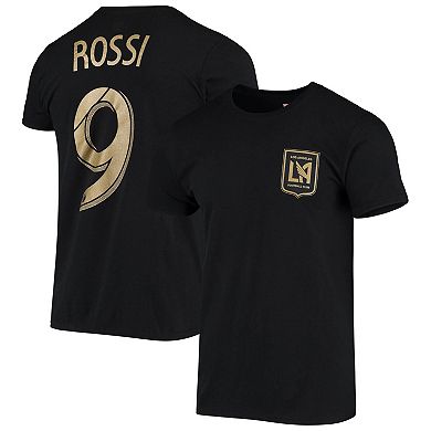 Men's Fanatics Branded Diego Rossi Black LAFC Authentic Stack T-Shirt