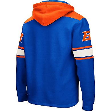 Men's Colosseum Royal Boise State Broncos 2.0 Lace-Up Logo Pullover Hoodie
