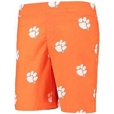 Youth Columbia Orange Clemson Tigers Backcast Printed Omni-Shade Shorts