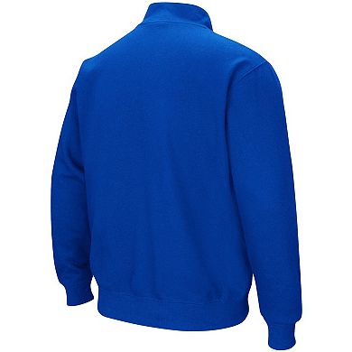 Men's Colosseum Royal Delaware Fightin' Blue Hens Tortugas Logo Quarter-Zip Pullover Jacket