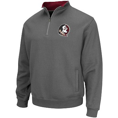 Men's Colosseum Charcoal Florida State Seminoles Tortugas Logo Quarter-Zip Pullover Jacket