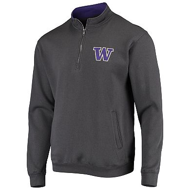 Men's Colosseum Charcoal Washington Huskies Tortugas Logo Quarter-Zip Jacket