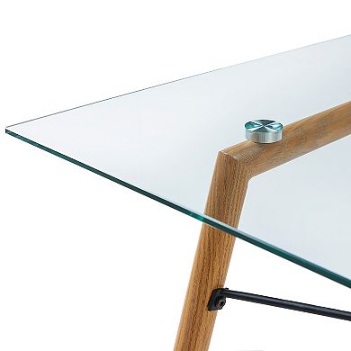 Teamson Home Minimalista Glass Dining Table