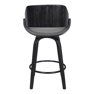 Armen Living Mona Contemporary 26-in. Counter-Height??Swivel Barstool