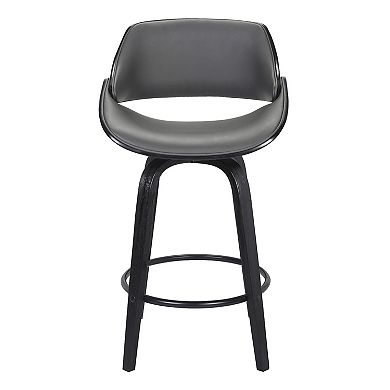 Armen Living Mona Contemporary 26-in. Counter-Height??Swivel Barstool