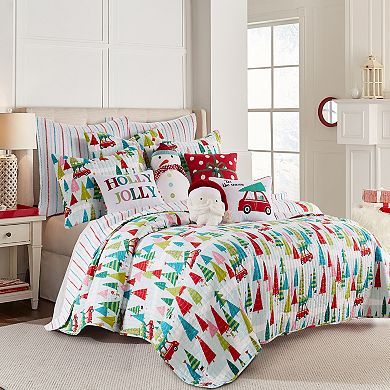 Levtex Home Merry & Bright Holly Jolly Pom Pillow