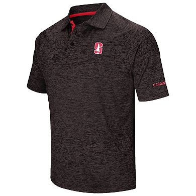 Men's Colosseum Black Stanford Cardinal Down Swing Polo