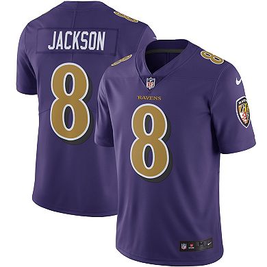 Men's Nike Lamar Jackson Purple Baltimore Ravens Color Rush Vapor Limited Jersey