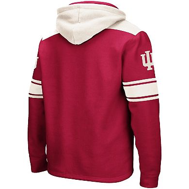 Men's Colosseum Crimson Indiana Hoosiers 2.0 Lace-Up Pullover Hoodie