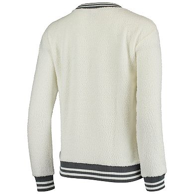 Women's Concepts Sport Cream/Charcoal Las Vegas Raiders Granite Knit Pullover Sweatshirt