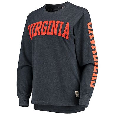 Women's Pressbox Navy Virginia Cavaliers Two-Hit Canyon Long Sleeve T-Shirt