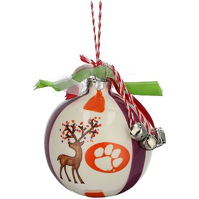 Clemson Tigers Ceramic Team Ball Ornament