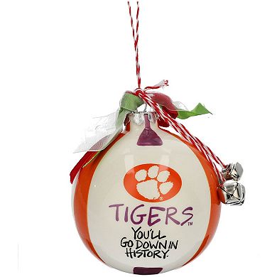 Clemson Tigers Ceramic Team Ball Ornament