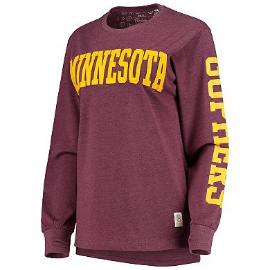 Women's Pressbox Maroon Minnesota Golden Gophers Two-Hit Canyon Long Sleeve T-Shirt