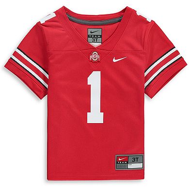 Toddler Nike #1 Scarlet Ohio State Buckeyes Team Replica Football Jersey