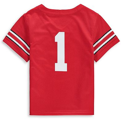 Toddler Nike #1 Scarlet Ohio State Buckeyes Team Replica Football Jersey