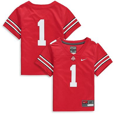 Toddler Nike #1 Scarlet Ohio State Buckeyes Team Replica Football Jersey