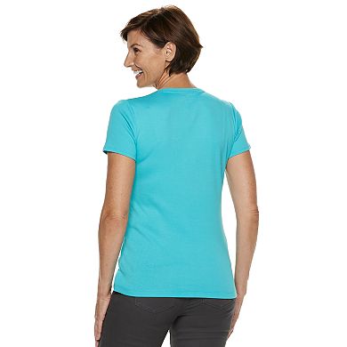 Women's Croft & Barrow® Essential V-Neck Tee