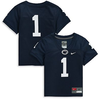 Toddler Nike #1 Navy Penn State Nittany Lions Team Replica Football Jersey