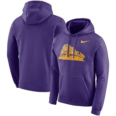 Men's Nike Purple LSU Tigers Vault Club Fleece Pullover Hoodie