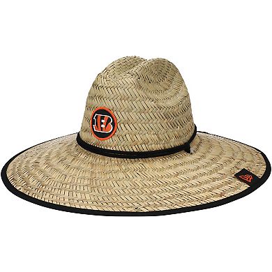 Men's New Era Natural Cincinnati Bengals 2020 NFL Summer Sideline Official Straw Hat