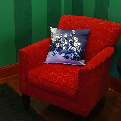 National Tree Company Light-Up Winter Scene Decorative Pillow