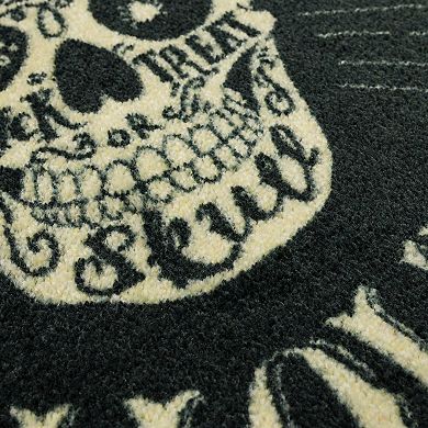 Mohawk Home Prismatic Be Scary Skull Rug
