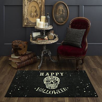 Mohawk Home Prismatic Be Scary Skull Rug
